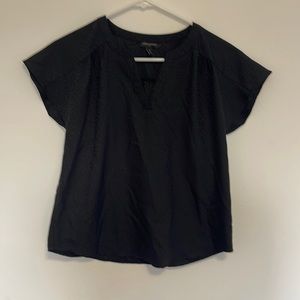 Banana Republic black polka dot blouse